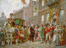 Washington’s Inauguration at Independence Hall, 1793 by Jean Leon Gerome Ferris, oil on canvas, 1793